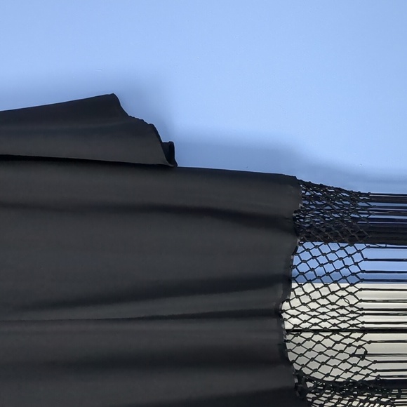 Medium Staring at Stars Open Front Embroidered Fringe Sheer Black Kimono - Picture 15 of 15